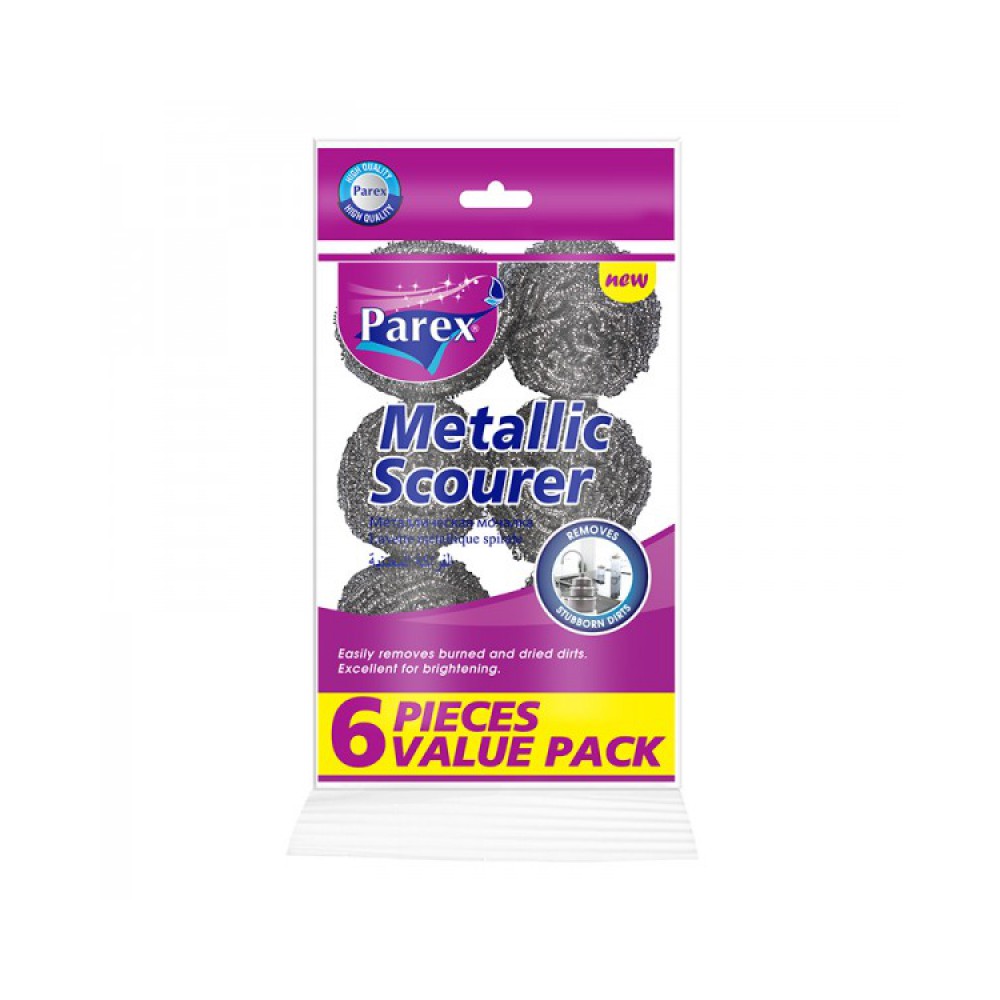 92360 Parex Metallic Scourer 6Pc  24/Cs