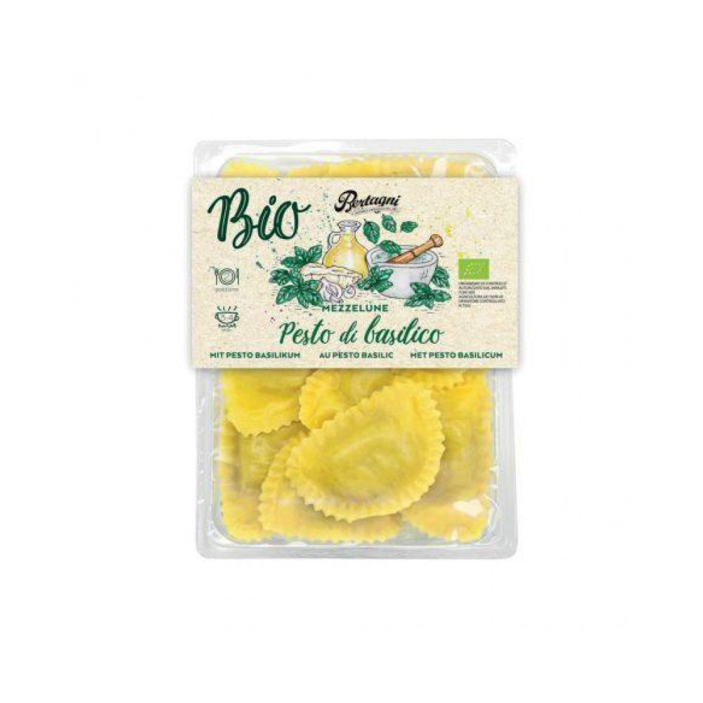 Bertagni Mezzelune Basil Pesto Organic Pasta 8oz