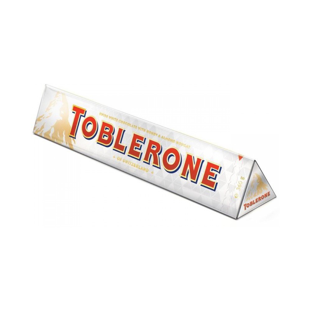 Toblerone White Chocolate with Honey & Almond Nougate 360g