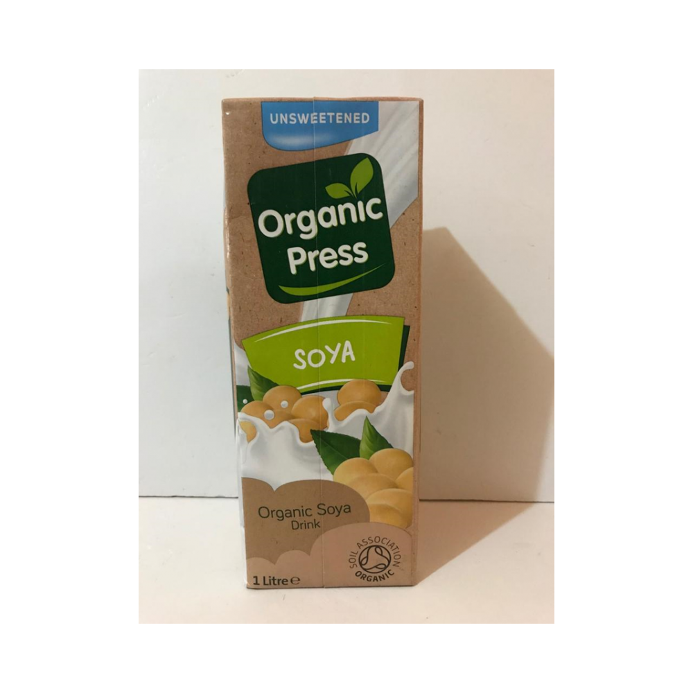 Organic Press Unsweetened Soya Milk 1 Ltr