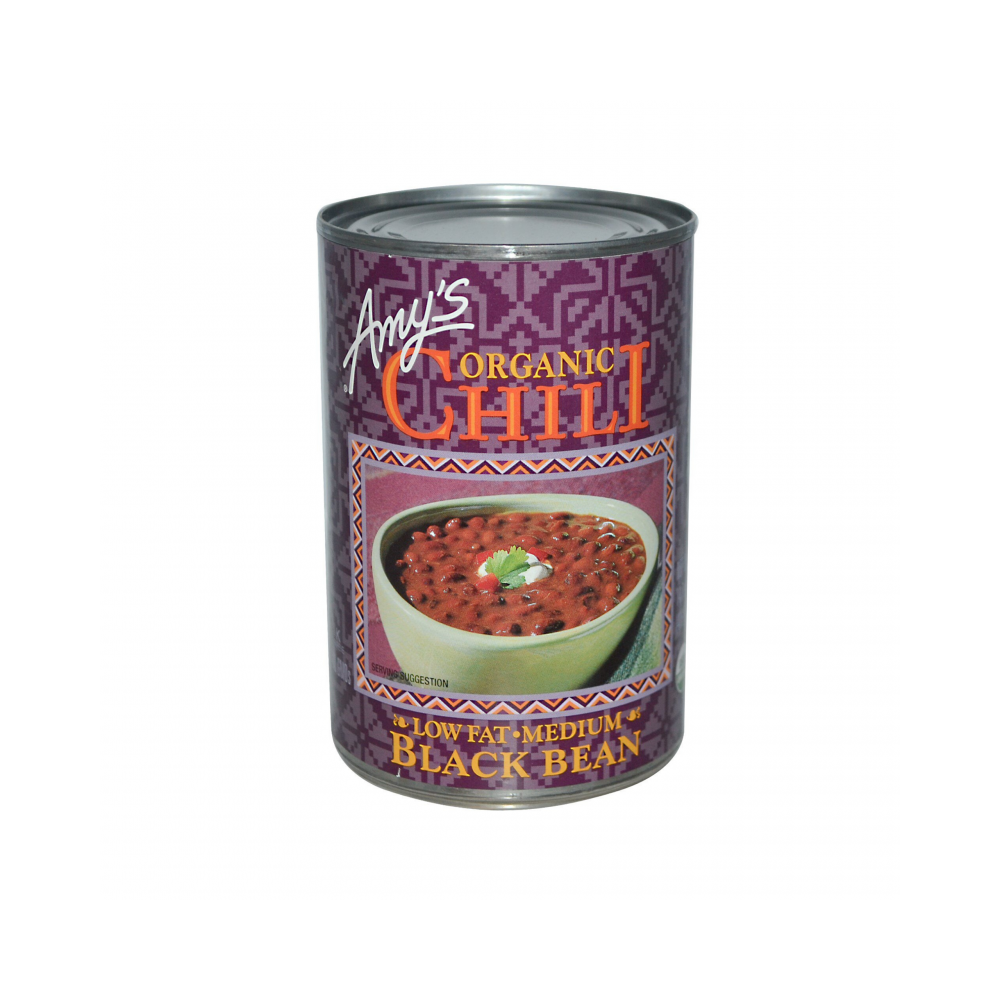 Amy's black bean medium chili