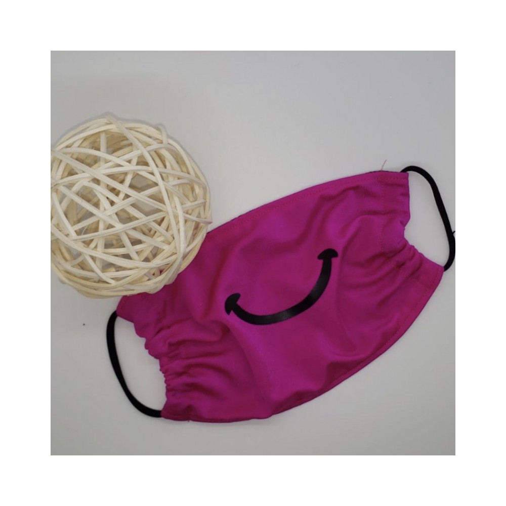  Smile Mask (Magenta and Black)