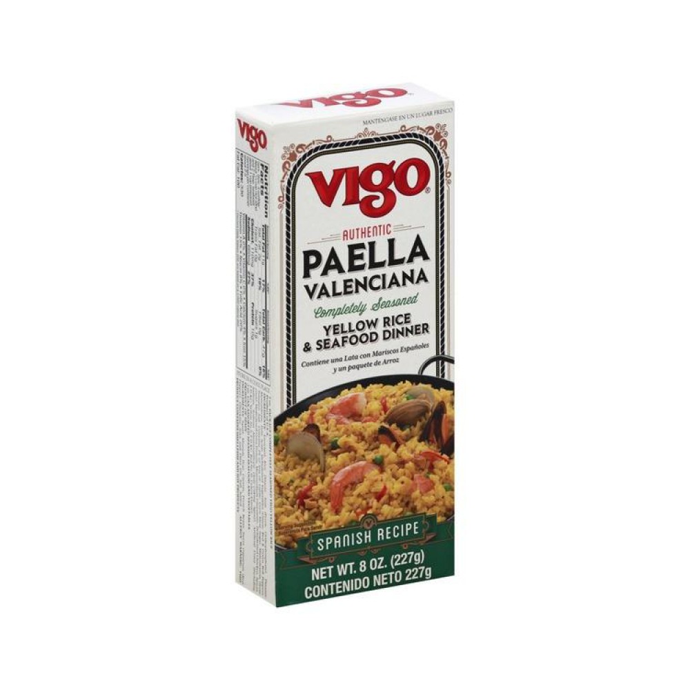 Vigo paella yellow rice and seafood dinner 8oz