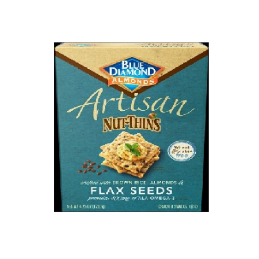 Blue diamond nut thins flax seeds 4.5 oz