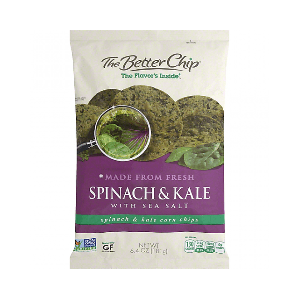 The better chip spinach & kale corn chip