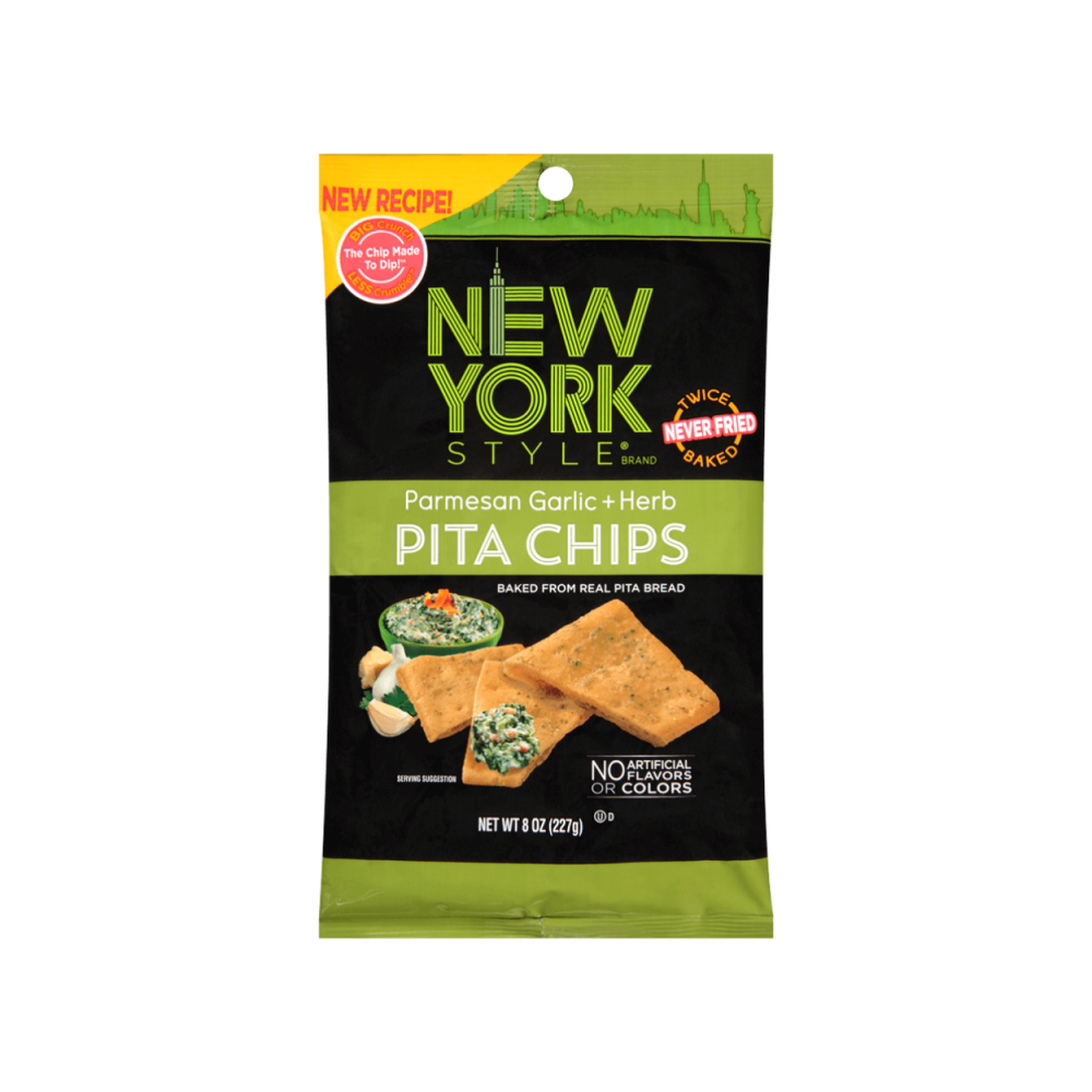 New York Style Garlic Parmesan Pita Chips