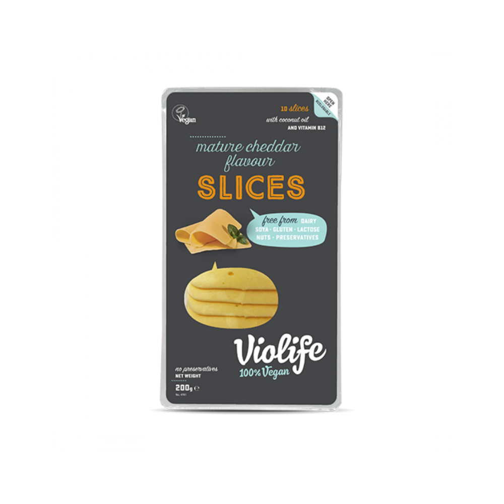 Violife vegan mature cheddar cheese slices