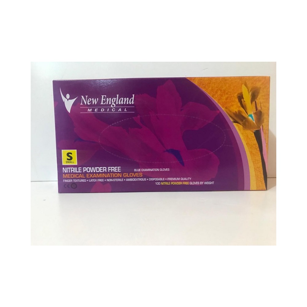 New England Nitrile Powder Free Gloves - Small 100s