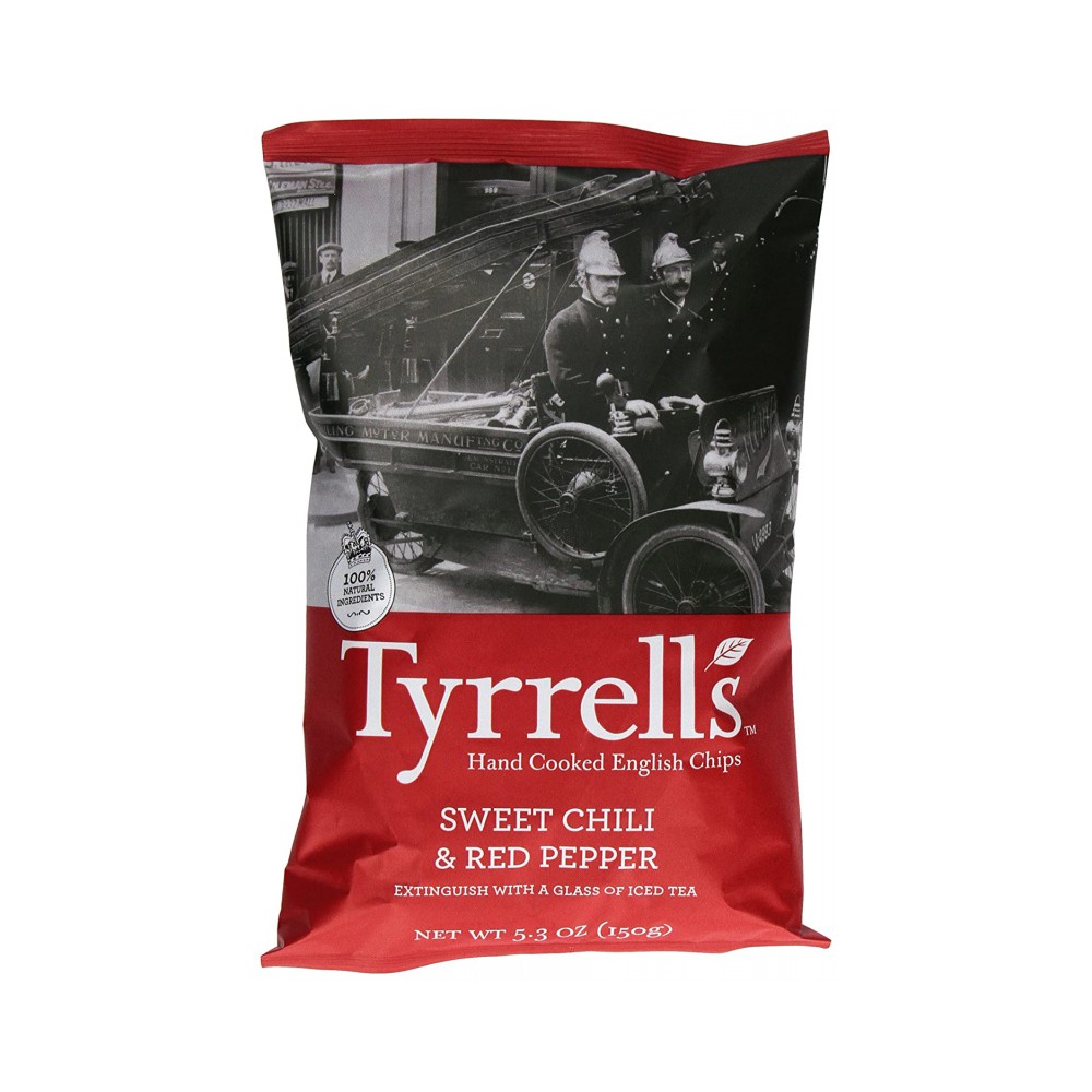 Tyrells sweet chili/red pepper crisps 24 x 40