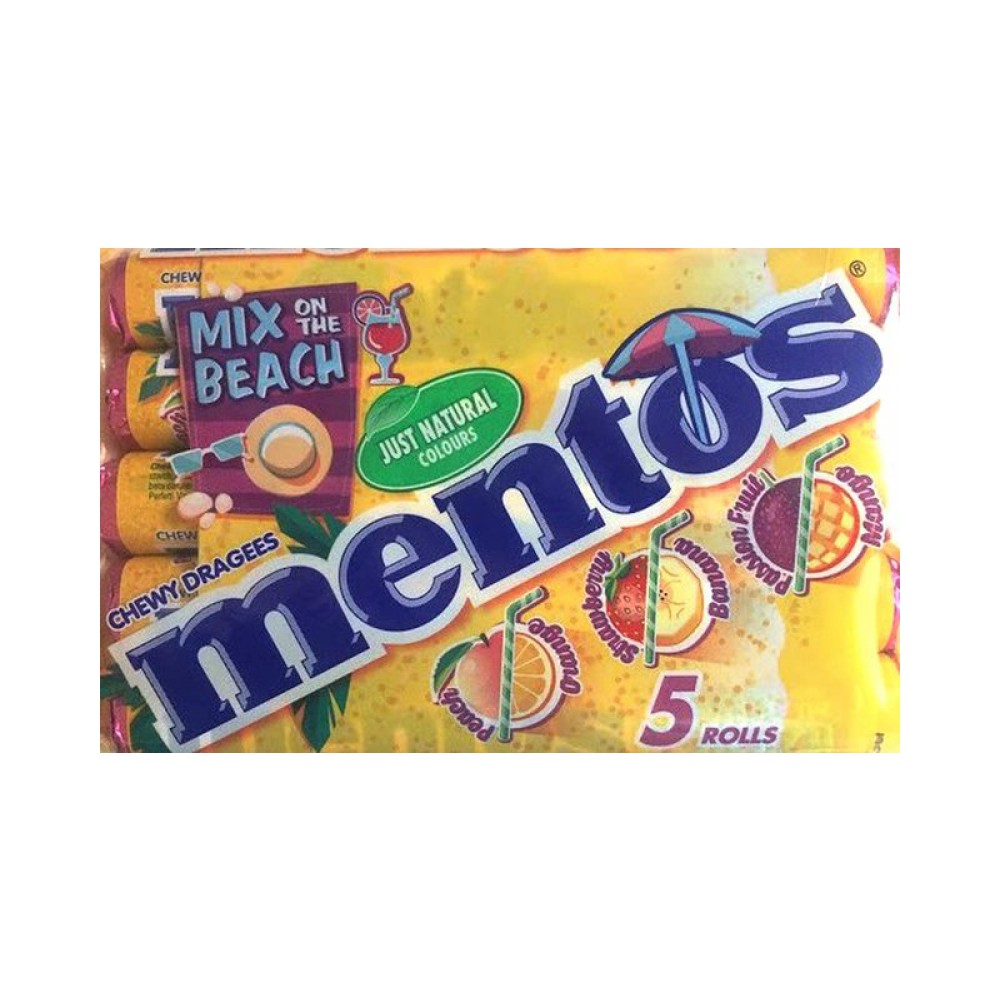 Mentos "Mix on the Beach" Tropical Fruit 5pk