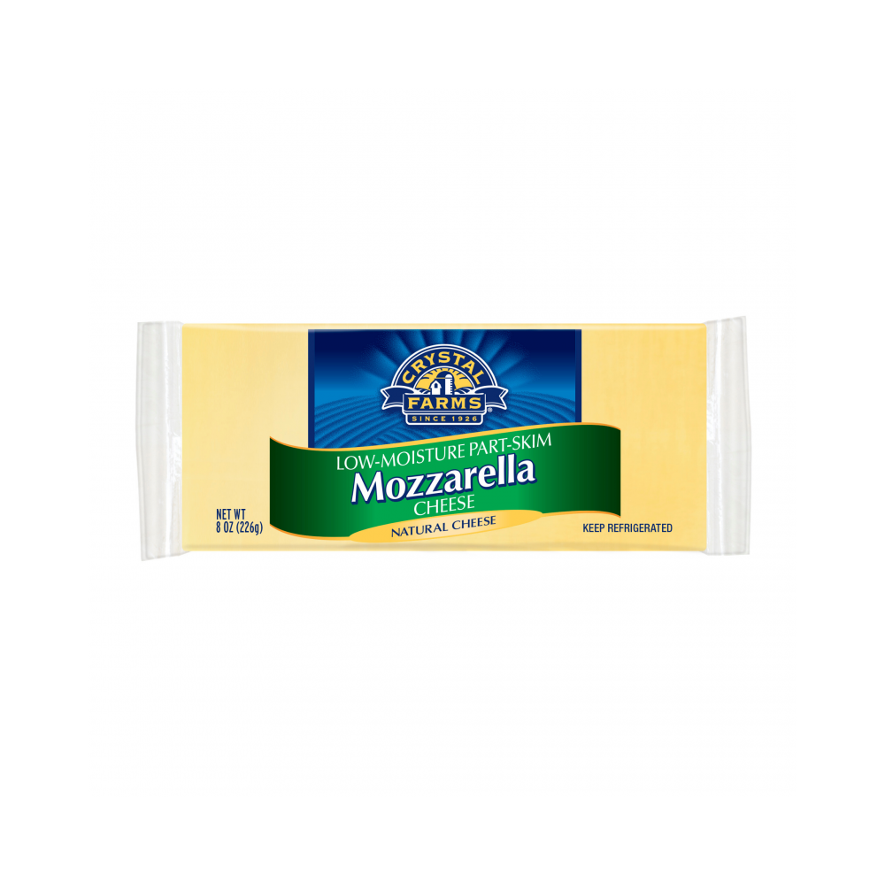 Crystal Farms Mozzarella Brick of Cheese 8 oz