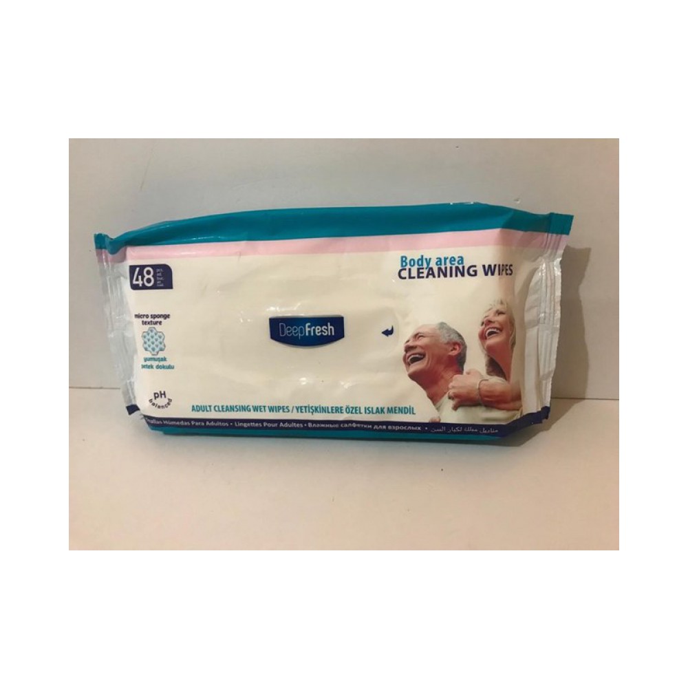 Deep Fresh Body Area Cleaning Wipes - Adult Cleansing Wipe 48s