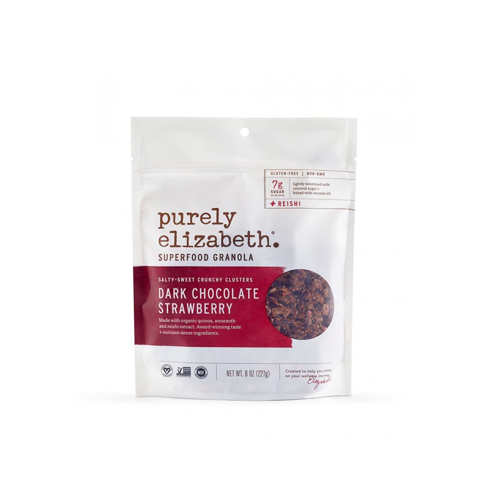 Purley Elizabeth Dark Chocolate Strawberry Granola 8 oz