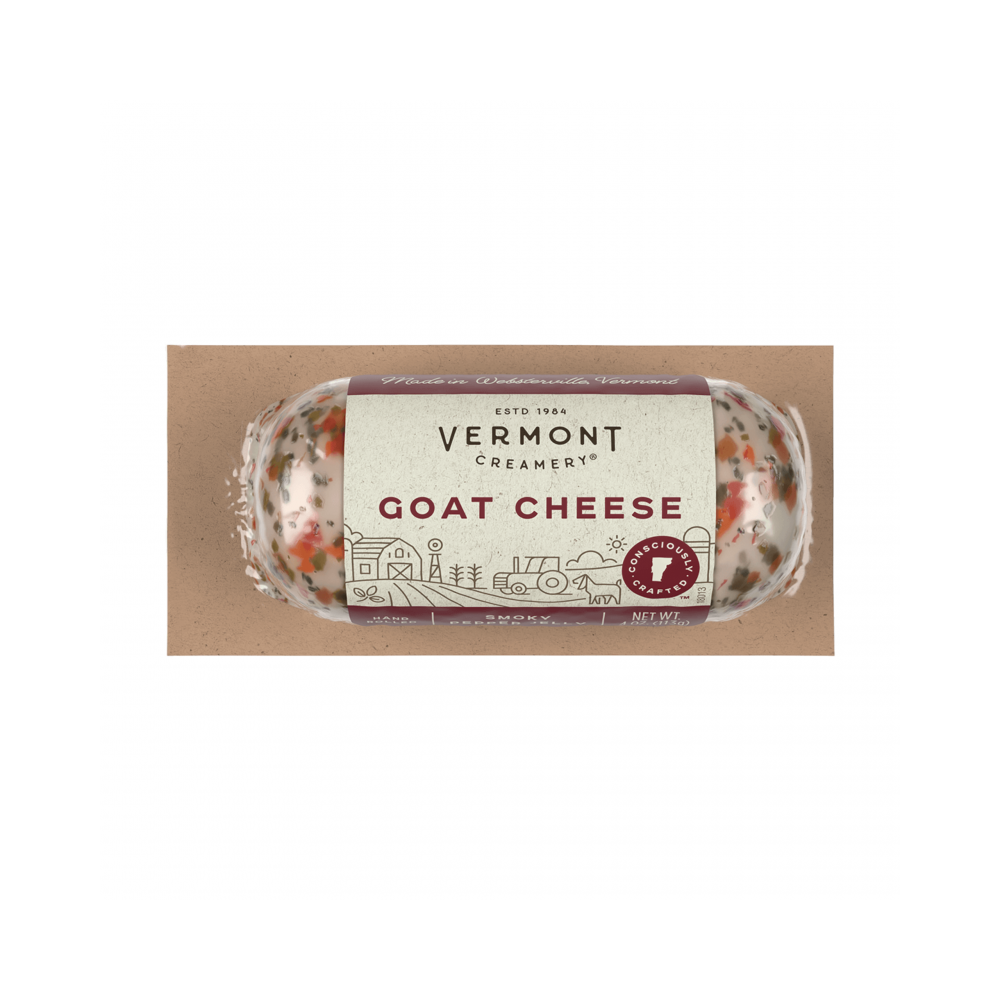 Vermont creamery smoky pepper jelly goat cheese log 4oz