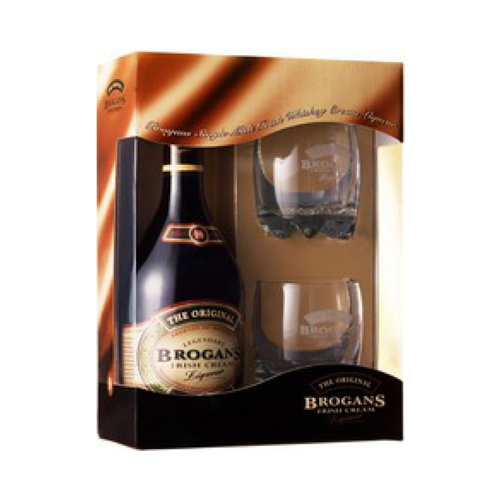 Brogan's irish cream glass pack 700ml