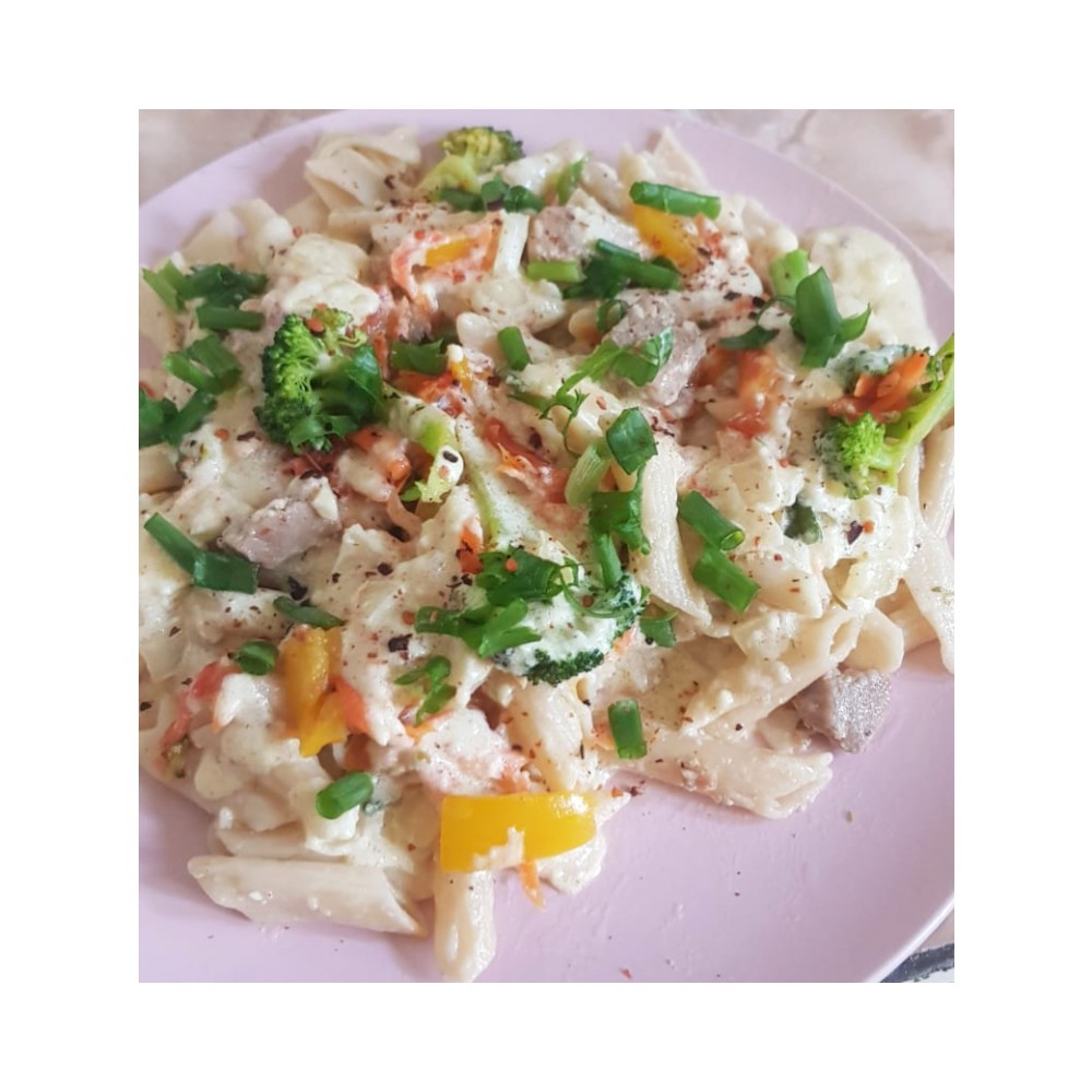 Rosemary Pasta with Pepper Jack Sauce and Lemon Pepper Tuna