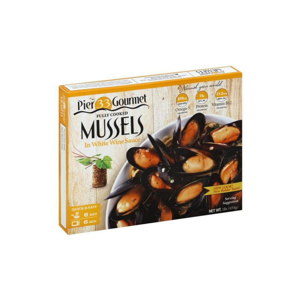 Pier 33 Gourmet Black Mussels 1lb