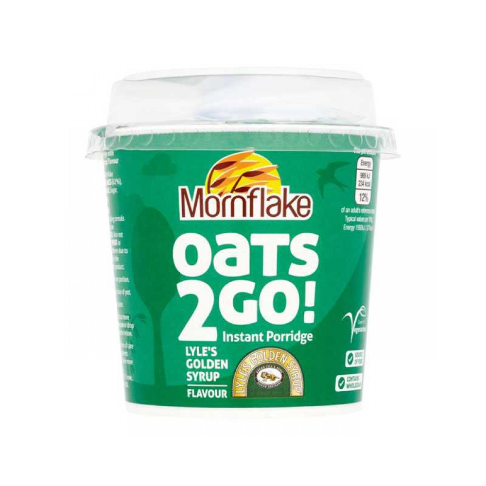 Mornflake Oats 2 Go Golden Syrup Flavour 62g