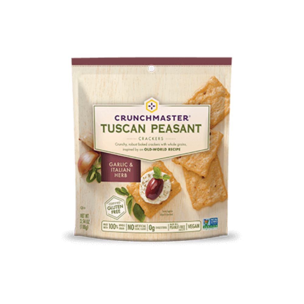 Crunchmaster Garlic & Italian Herb Tuscan Peasant Crackers