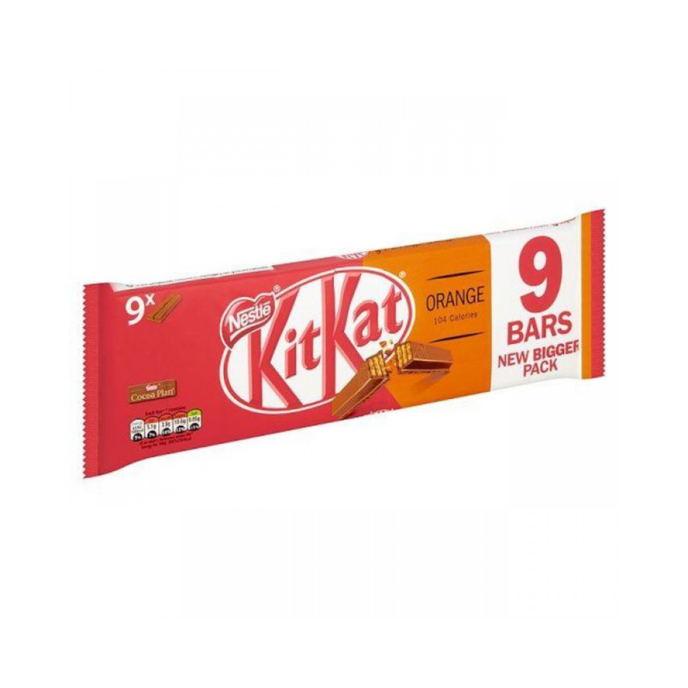 Nestle Kit Kat 9 Pack Orange 2 Finger