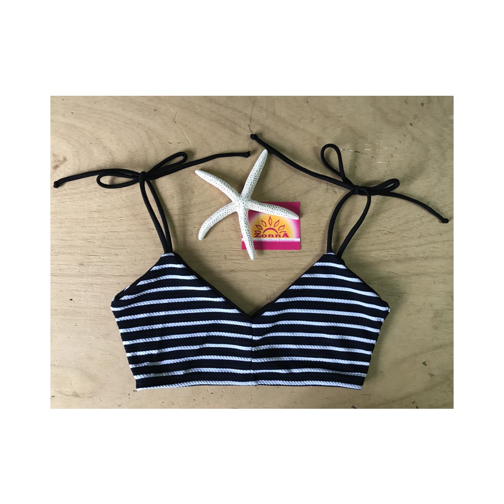 Navy Stripe pique sport Top