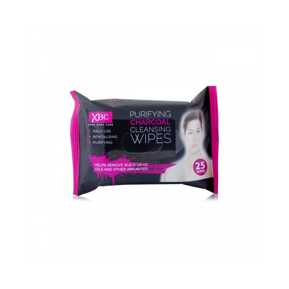 Xpel Charcoal Facial Wipes 25s Twin Pack