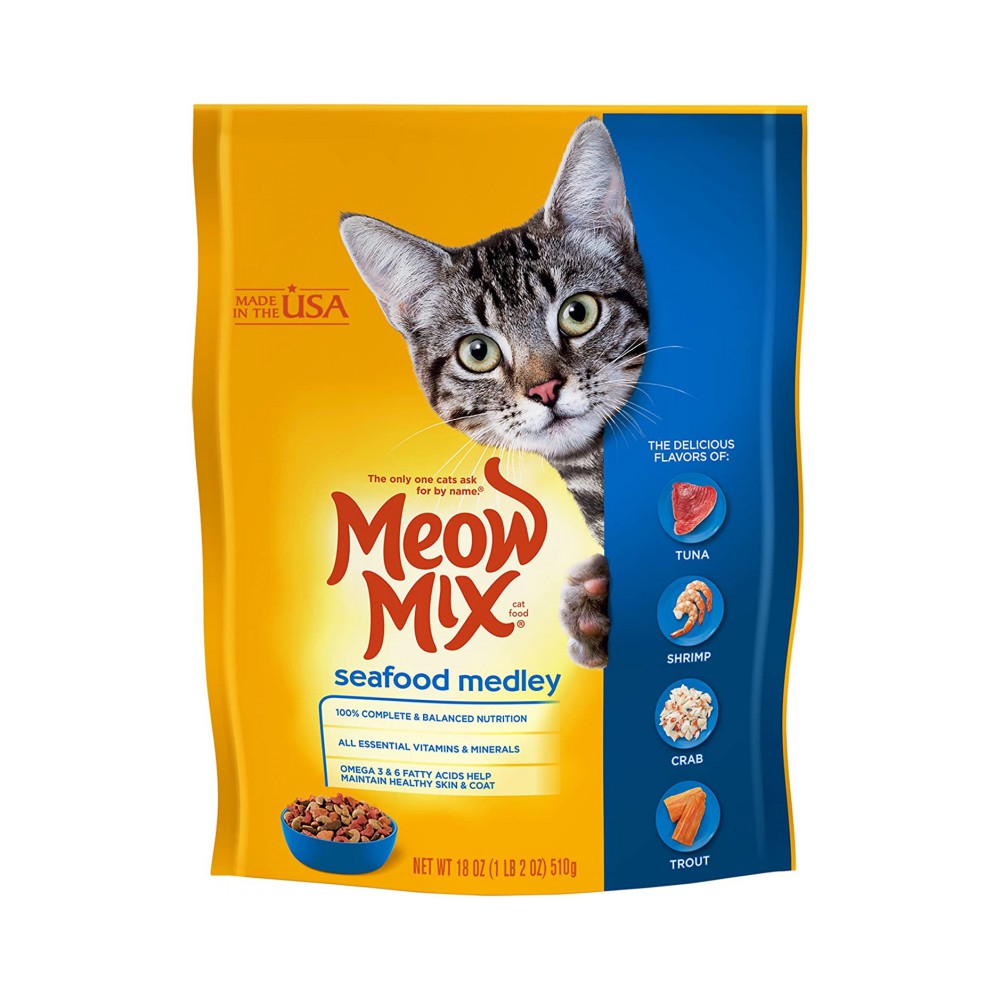 Meow Mix Cat Chow 1lb/510g/18oz x 6