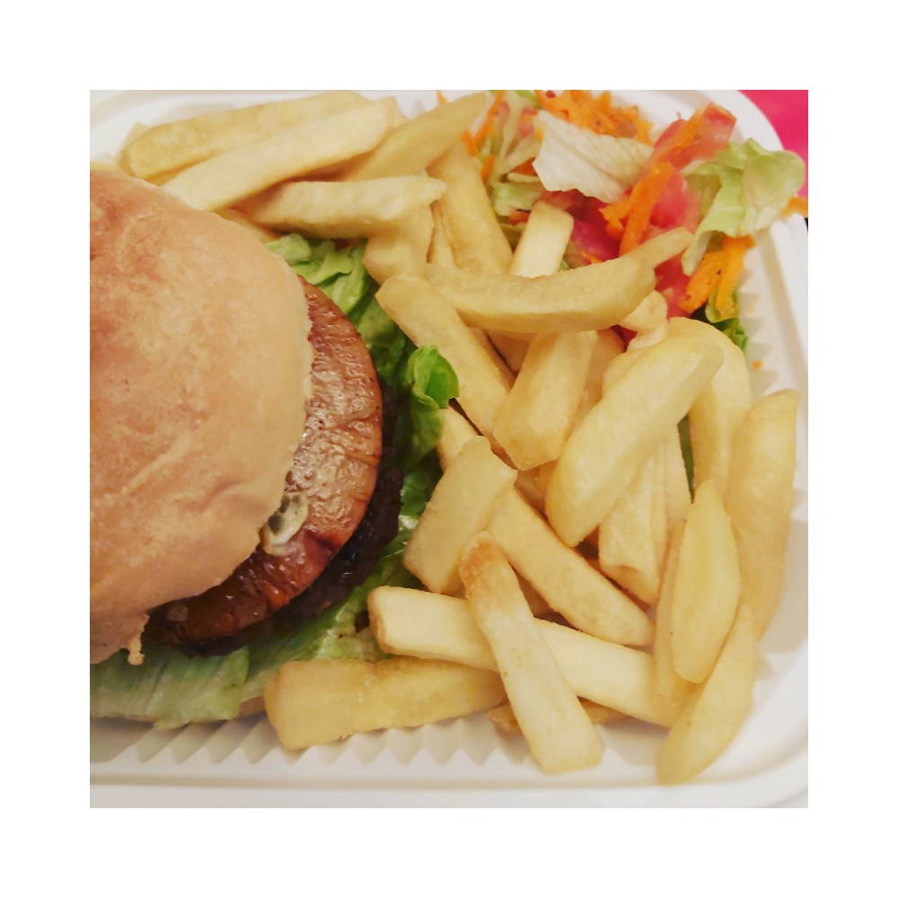 Teriyaki Pineapple Burger w/ Fries