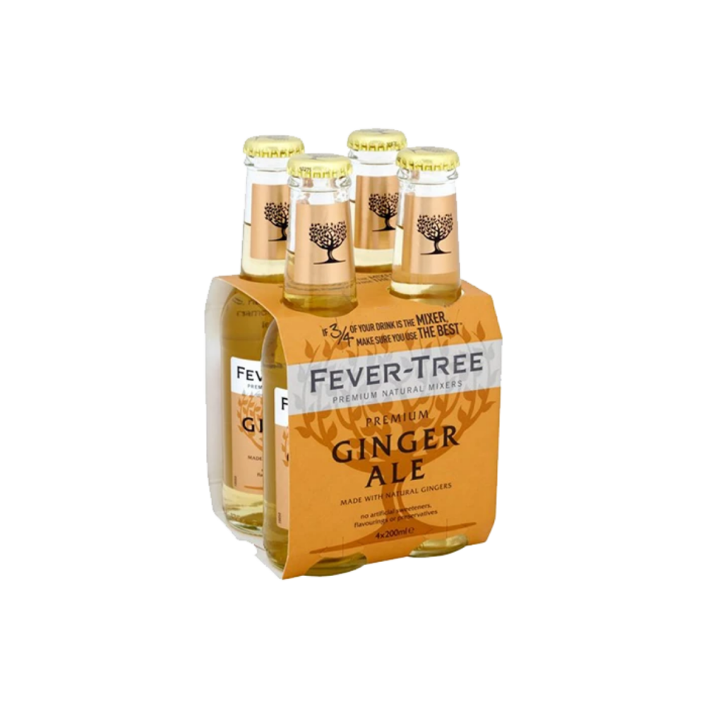 Fever Tree Premium Ginger Ale 200ml 4-Pack