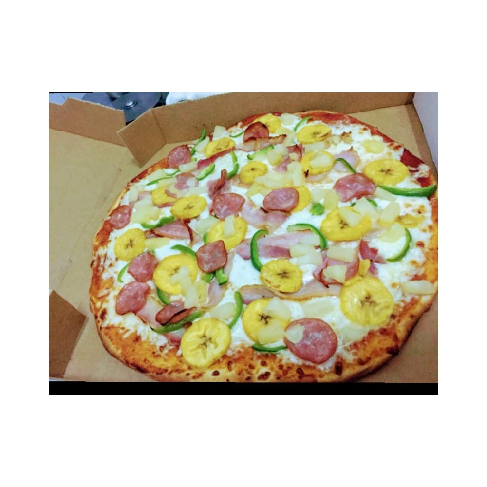 12 Inch Pizza (Ham, Plantain & Sweet Pepper)