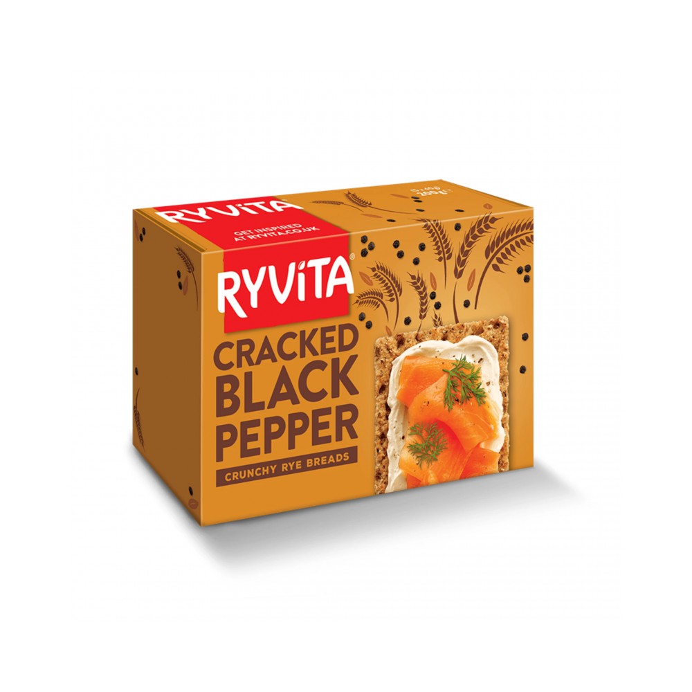 Ryvita cracked black pepper rye 200g