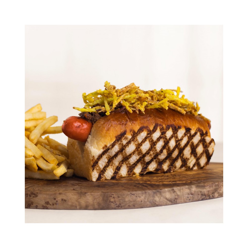 Gourmet Hotdog with truffle fries