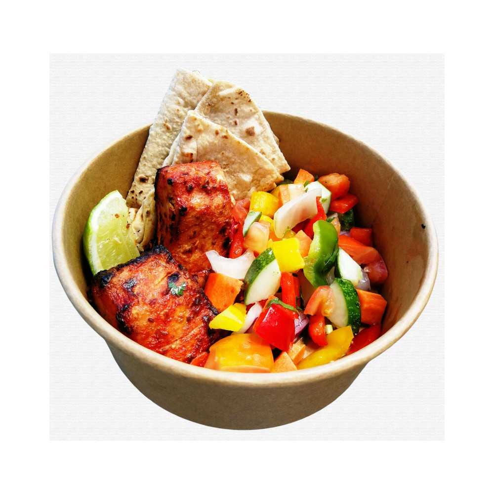 Fish Tikka (with vegetables & chapati bread)