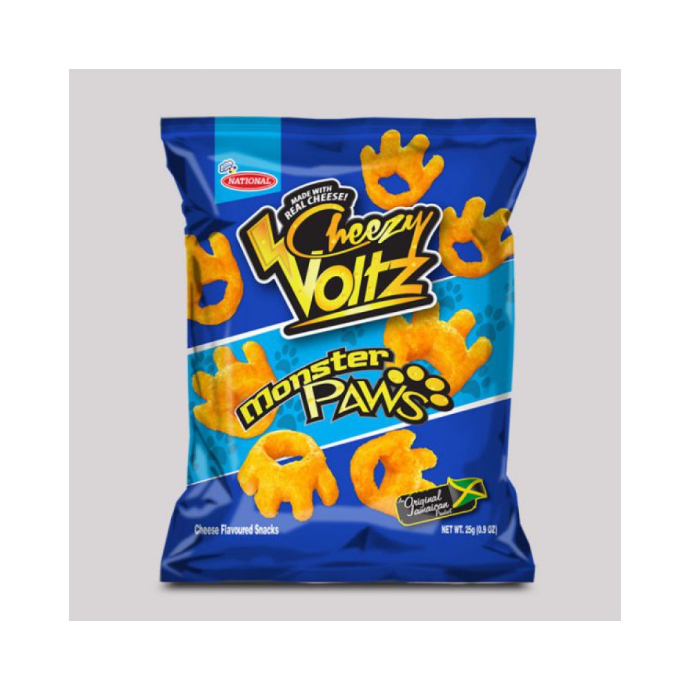 National Cheezy Snacks Monster Paws - 48x25gm