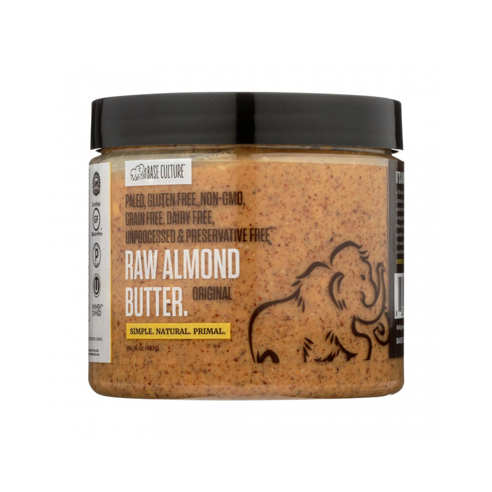 Base Culture Raw Almond Butter 16 oz