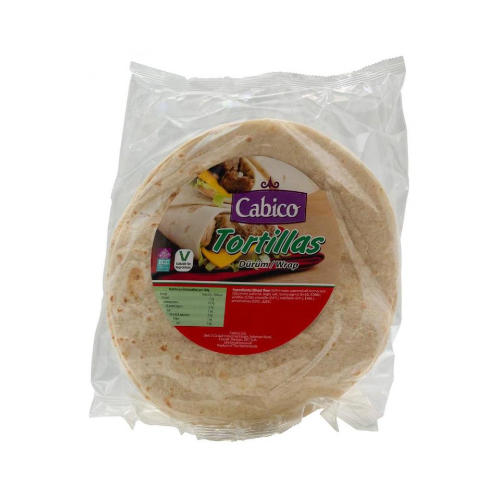 By Case of 14: Cabico Tortilla Wrap (25cm) 6pk