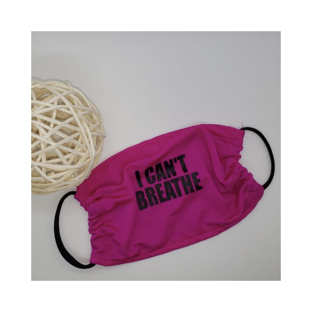 "I Can't Breathe" Mask (Magenta and Black)