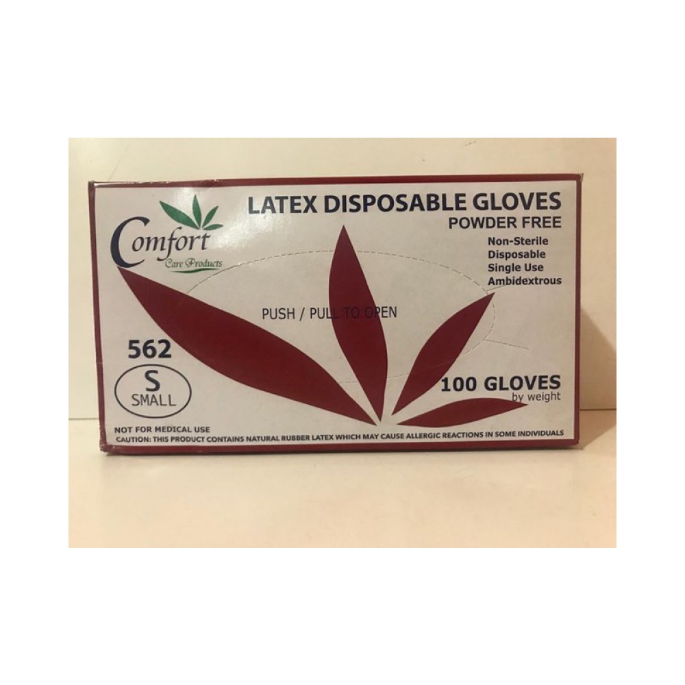 Comfort Latex Disposable Gloves - Small 100s