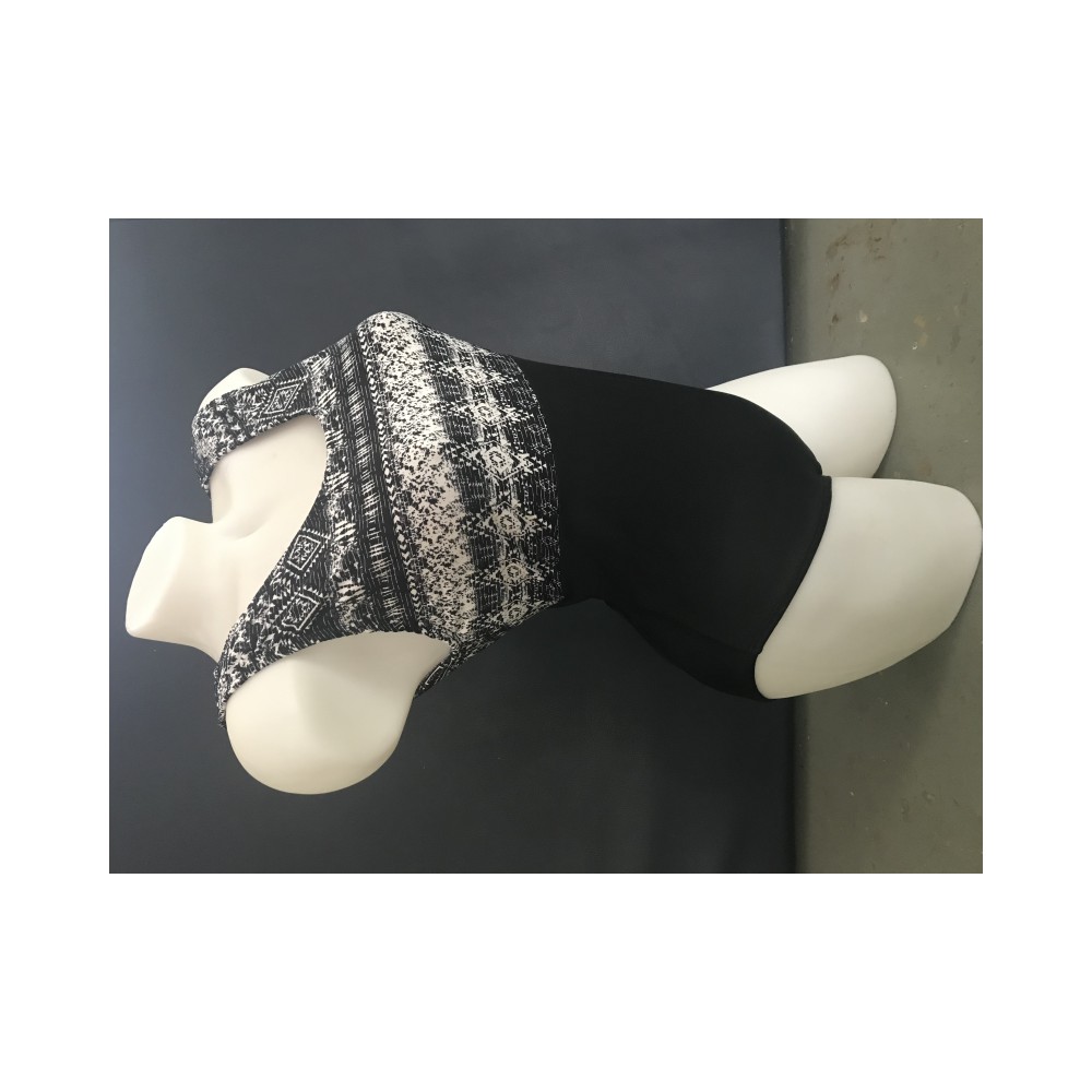 Black/grey snow Basic Whole-piece
