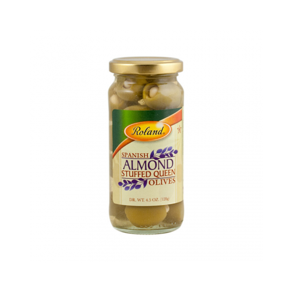 Roland spanish almond stuffed queen olives 4.5 oz