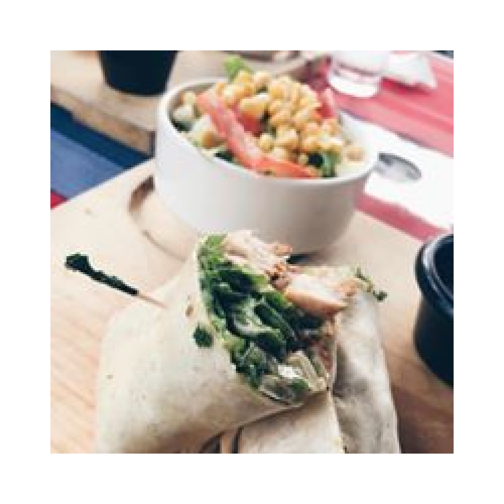 Chicken Pesto Wrap & Garden Salad