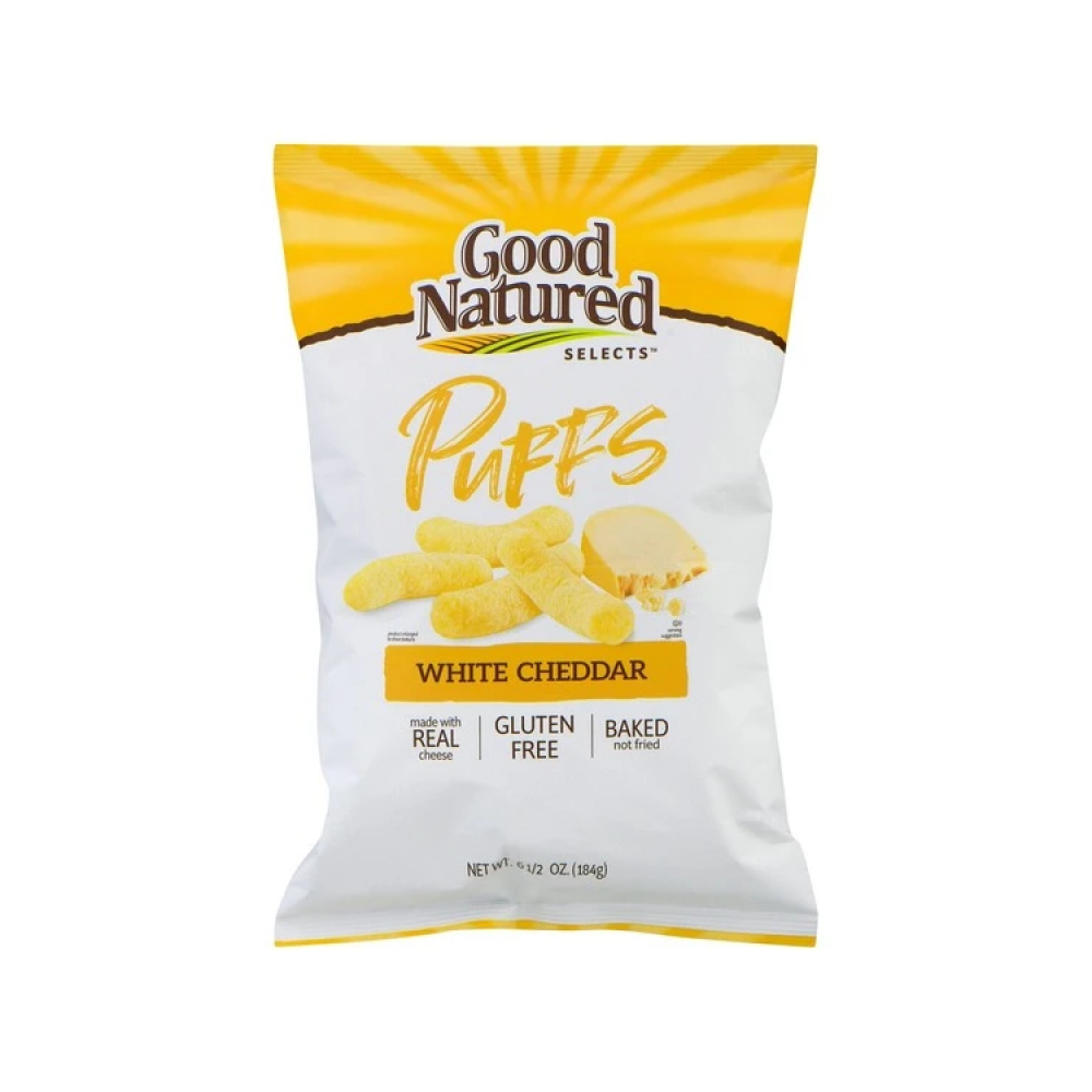 Good Natured Puffs White Cheddar 2oz