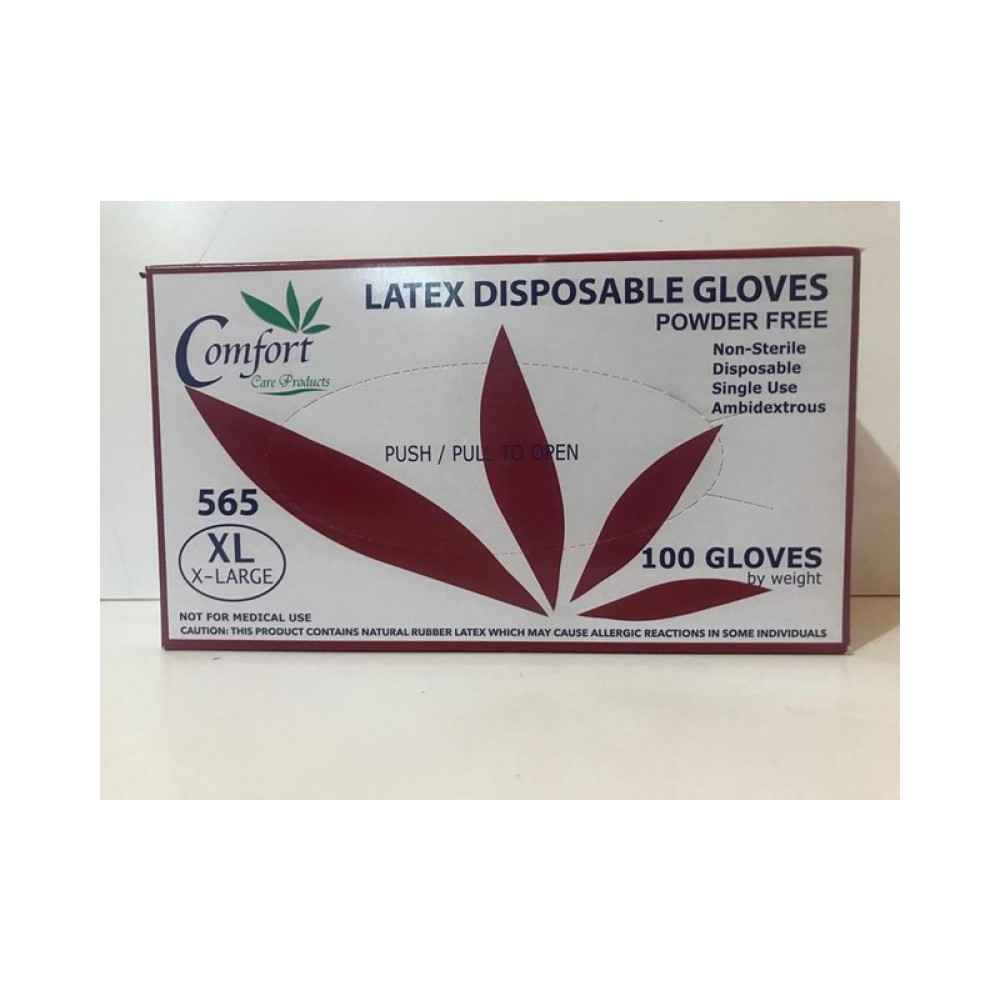 Comfort Latex Disposable Gloves - Extra Large 100s