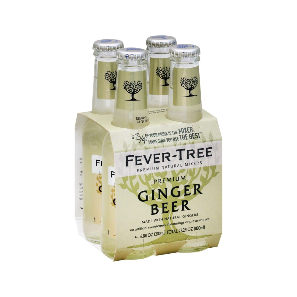 Fever Tree Premium Ginger Beer 200ml 4-Pack