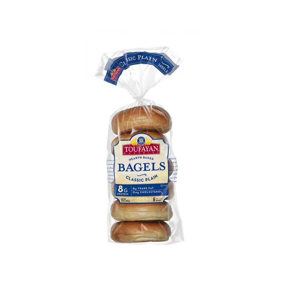 Toufayan bagels plain