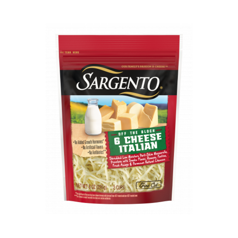 Sargento 6 cheese italian shredded 8oz