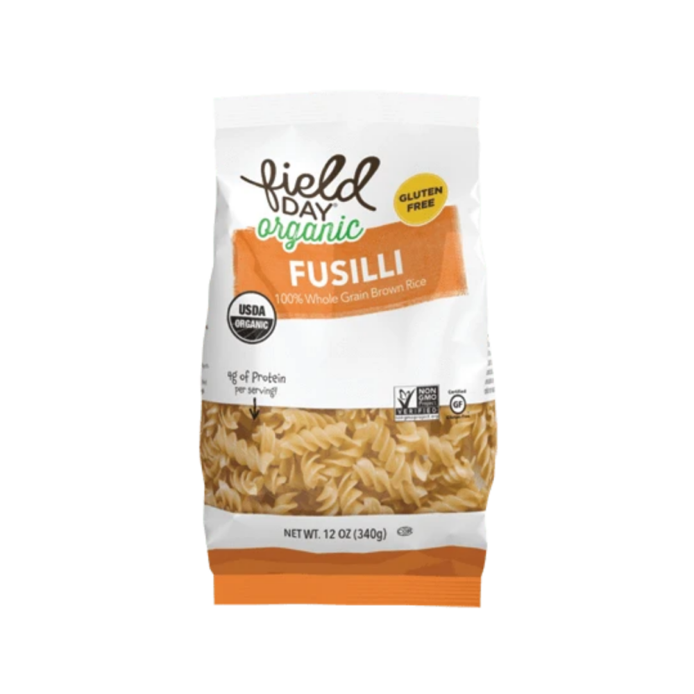 Field Day Brown Rice Pasta, Fusilli, 12 oz