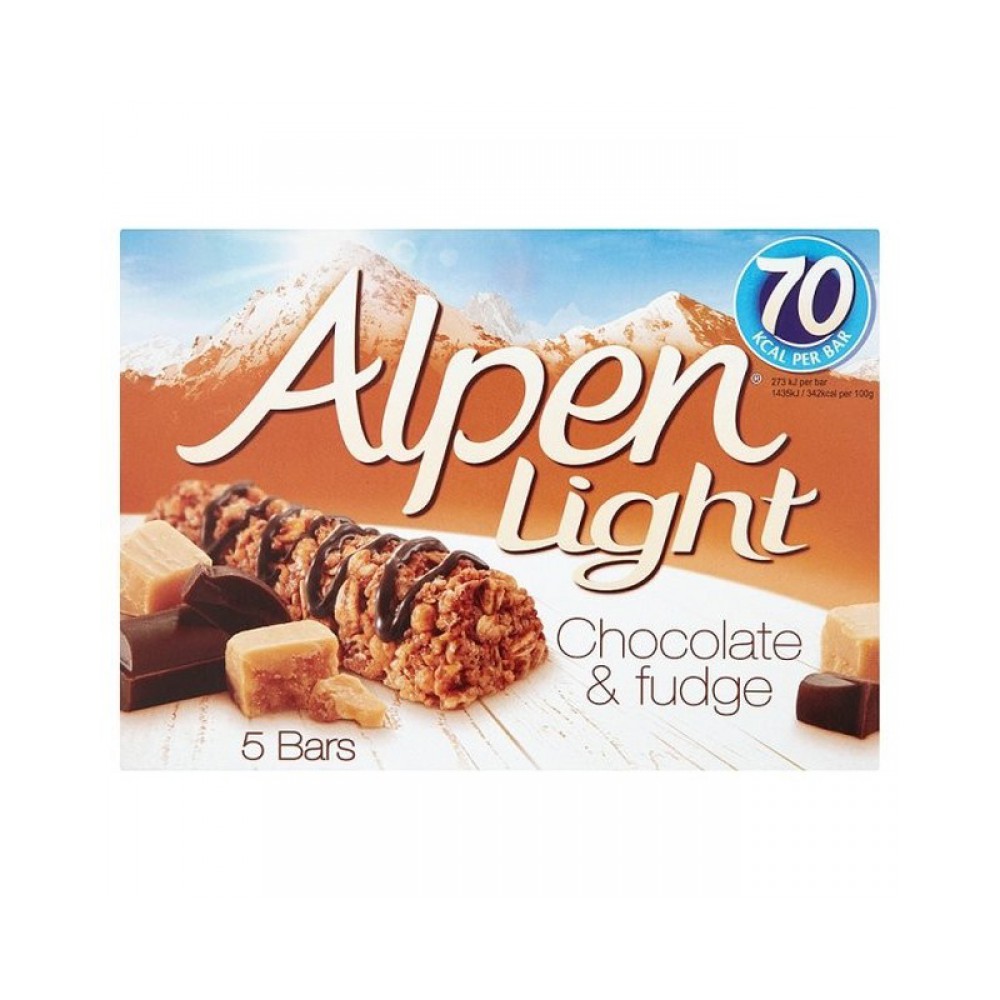 Alpen Chocolate & Fudge Cereal Bars 5pk 95g