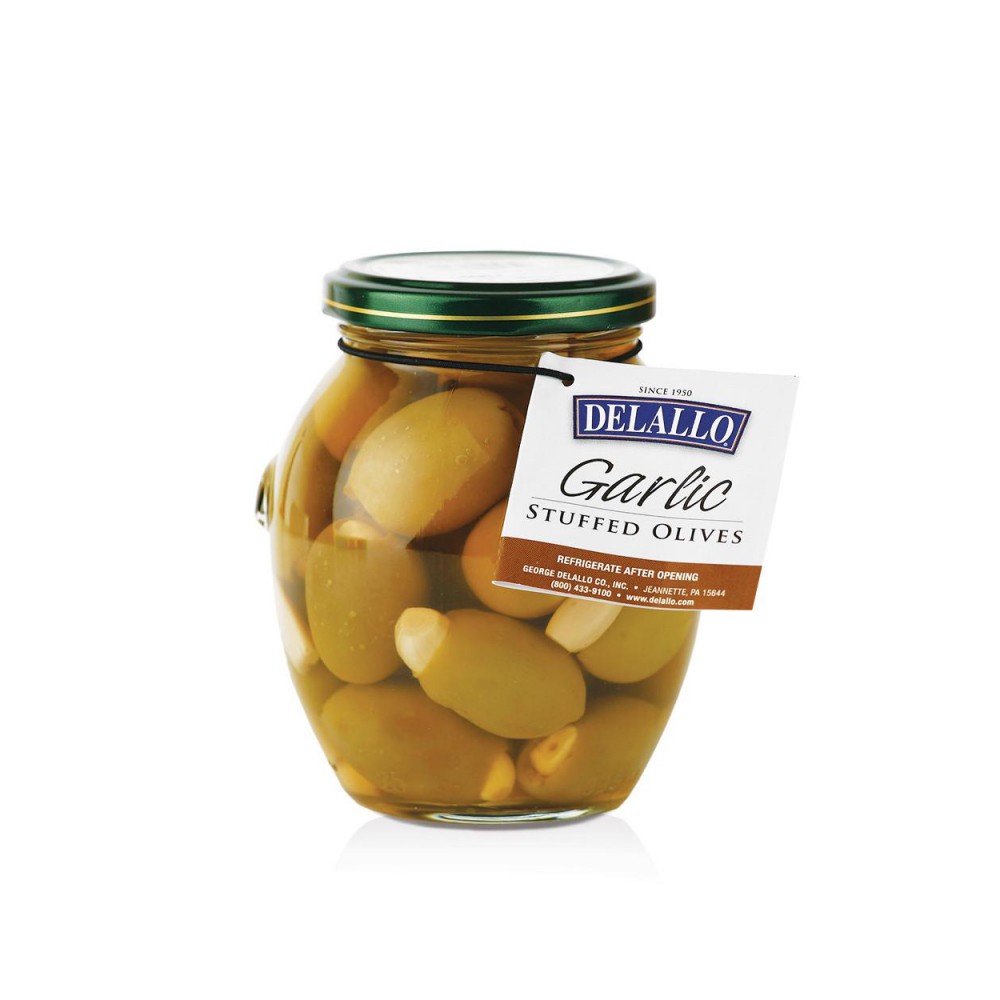 Delallo Stuffed Garlic Olives 7oz